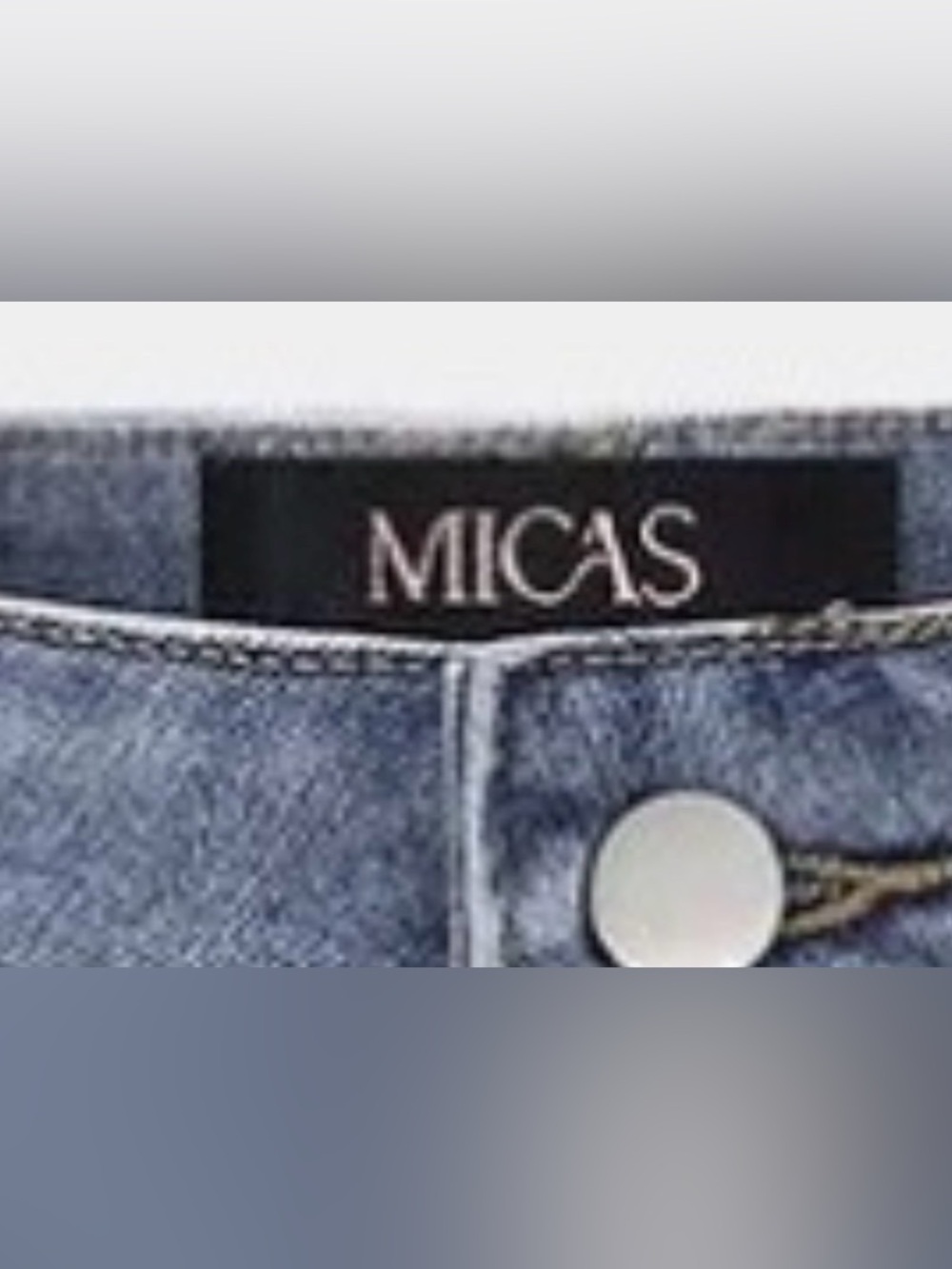Women’s Light Blue Embroidered Jeweled Denim Jean Shorts; S - Picture 6 of 6